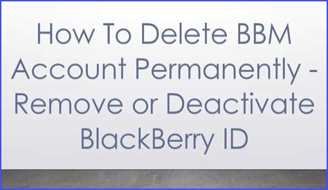 how to delete bbm account?