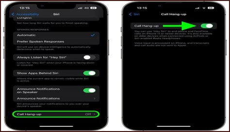 how to hang up a call on iphone 12?